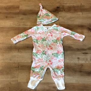 Burt’s Bees Baby 3-6Months Floral Baby Outfit